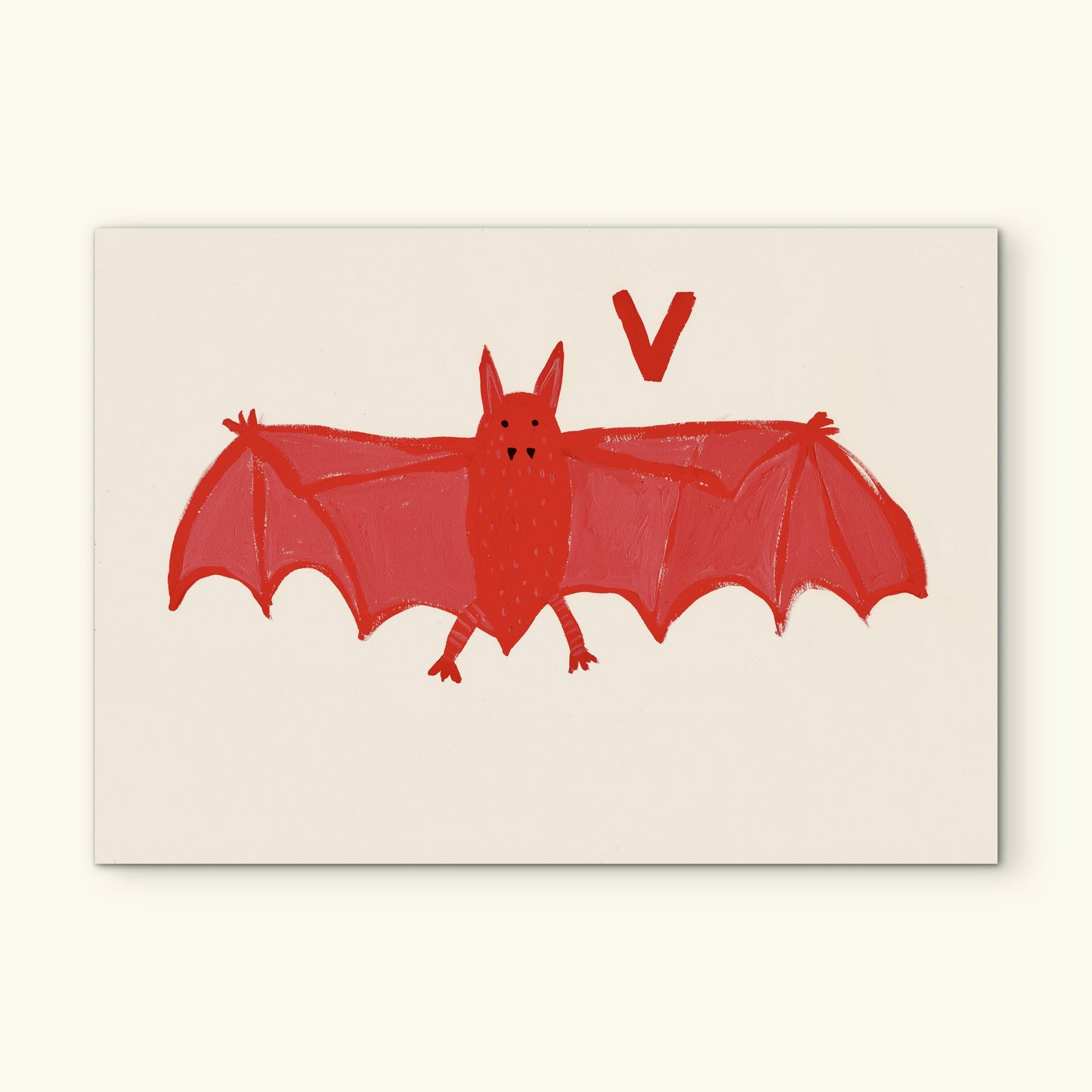 Alphabet V Vampire Bat.