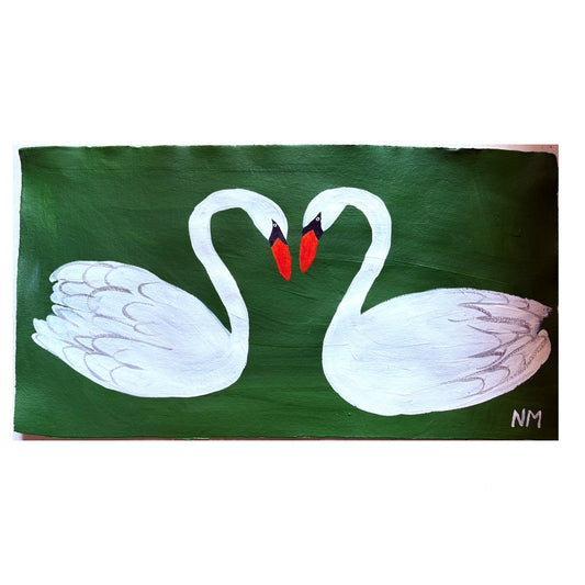 Two beautiful swans.