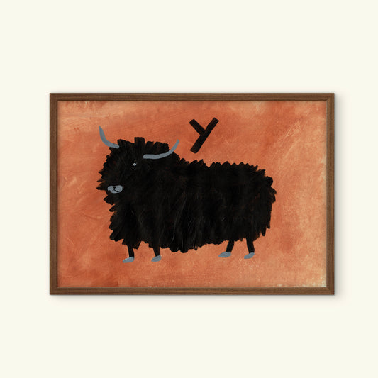 Alphabet Y Yak Print.