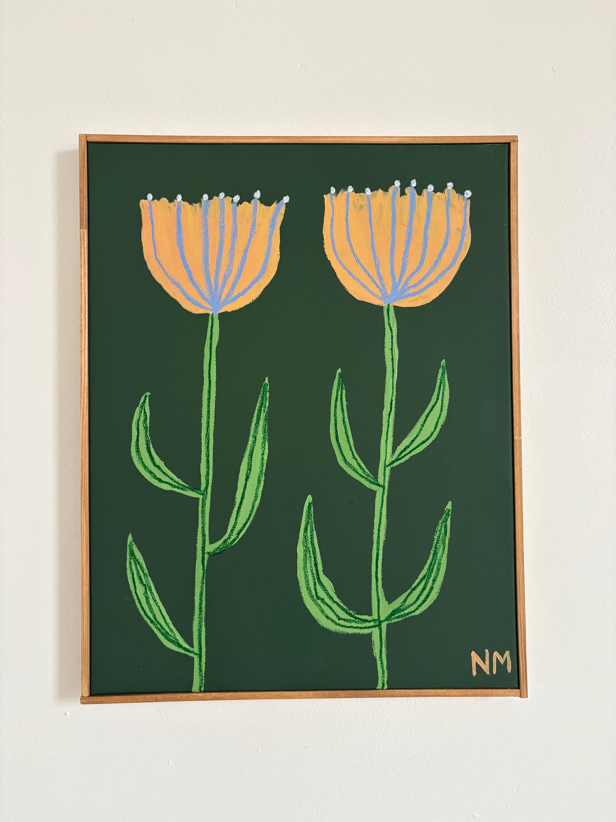 Two blooming flowers.