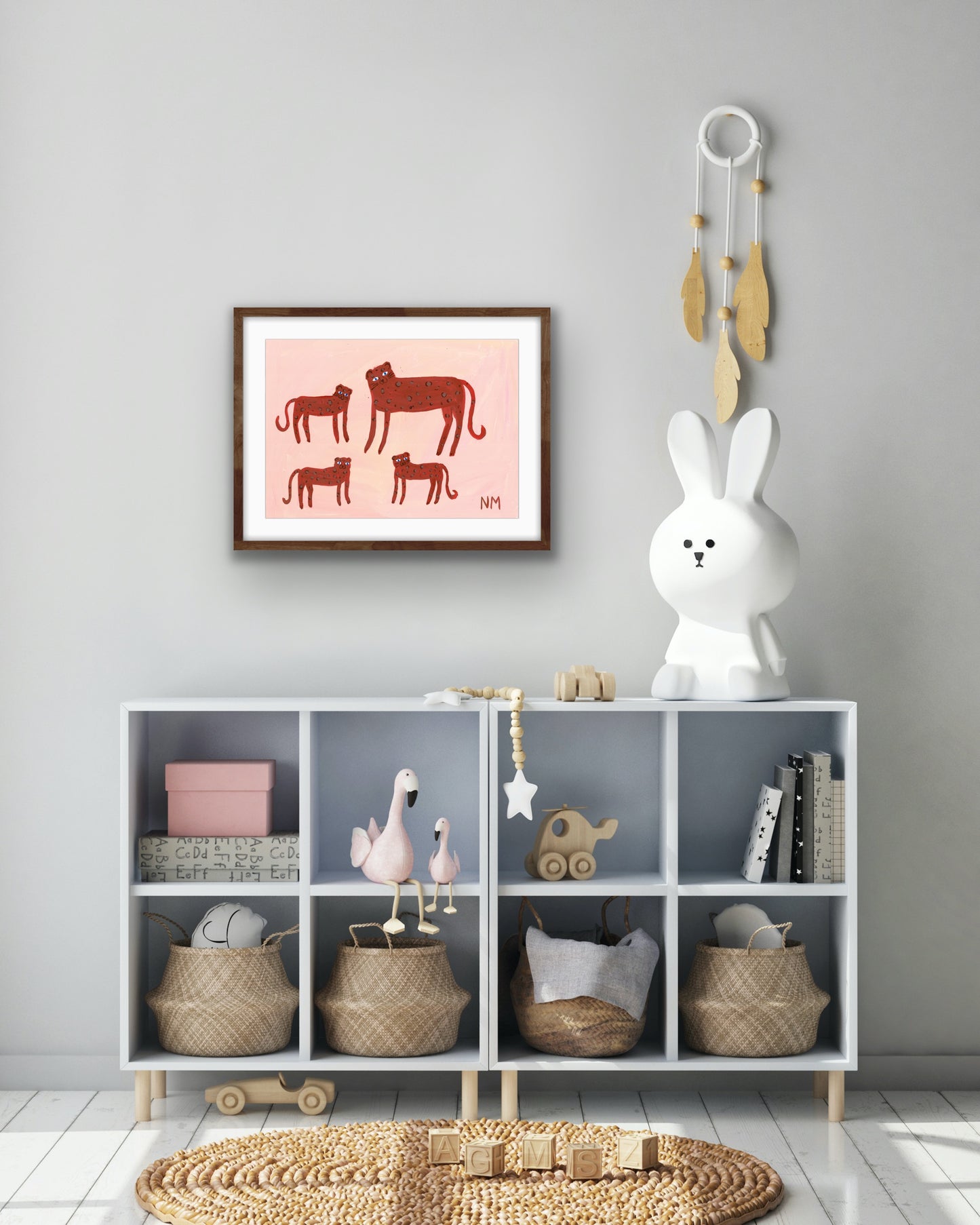 Three baby leopards print.