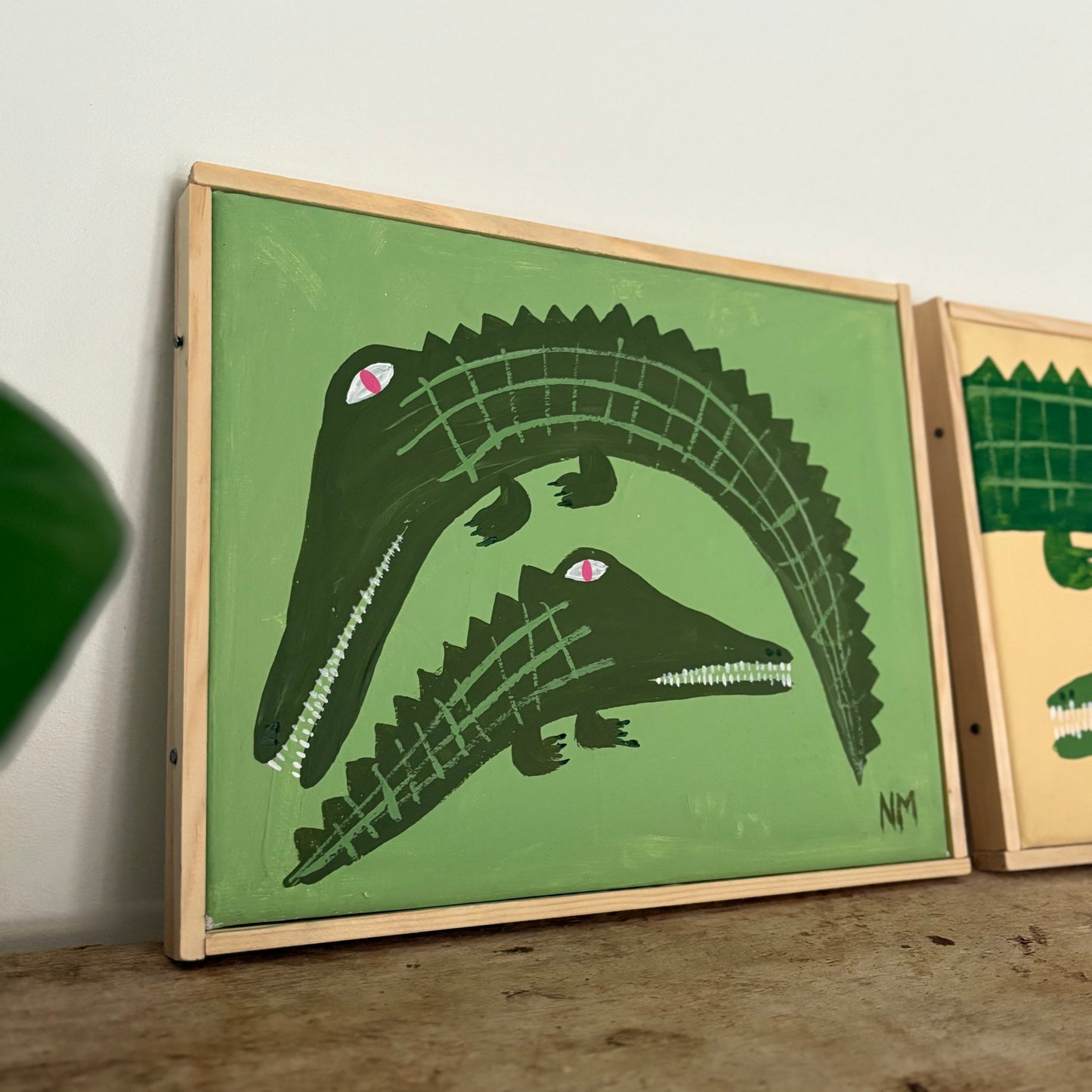 Crocodiles on green 2