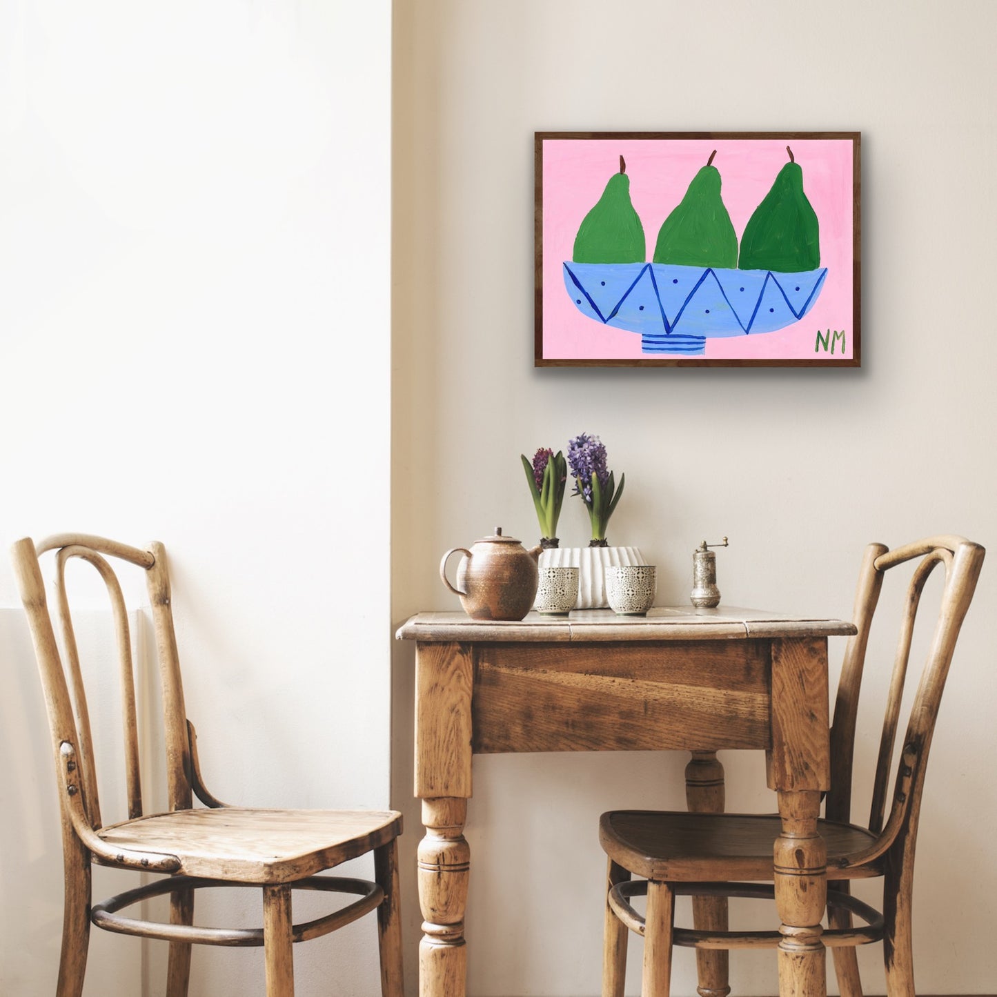 Three pears print.