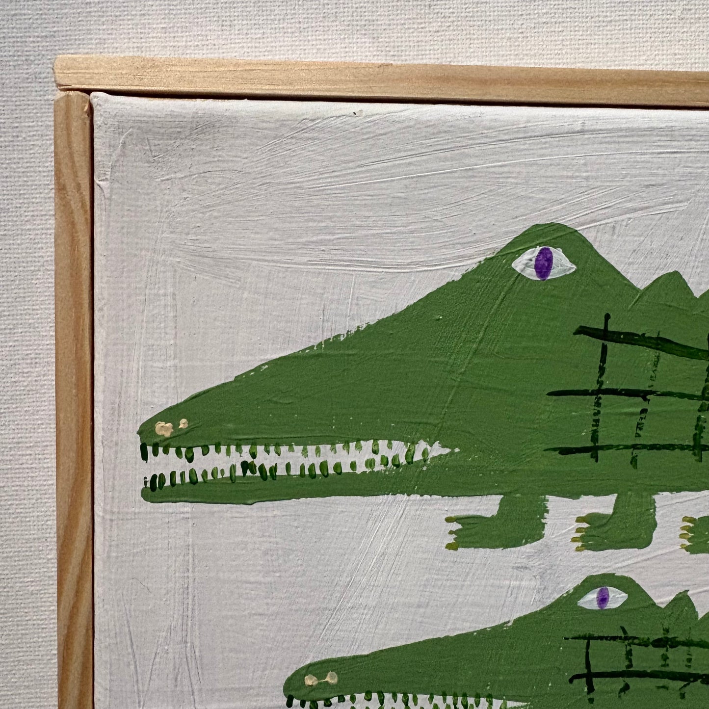 Crocodiles on white