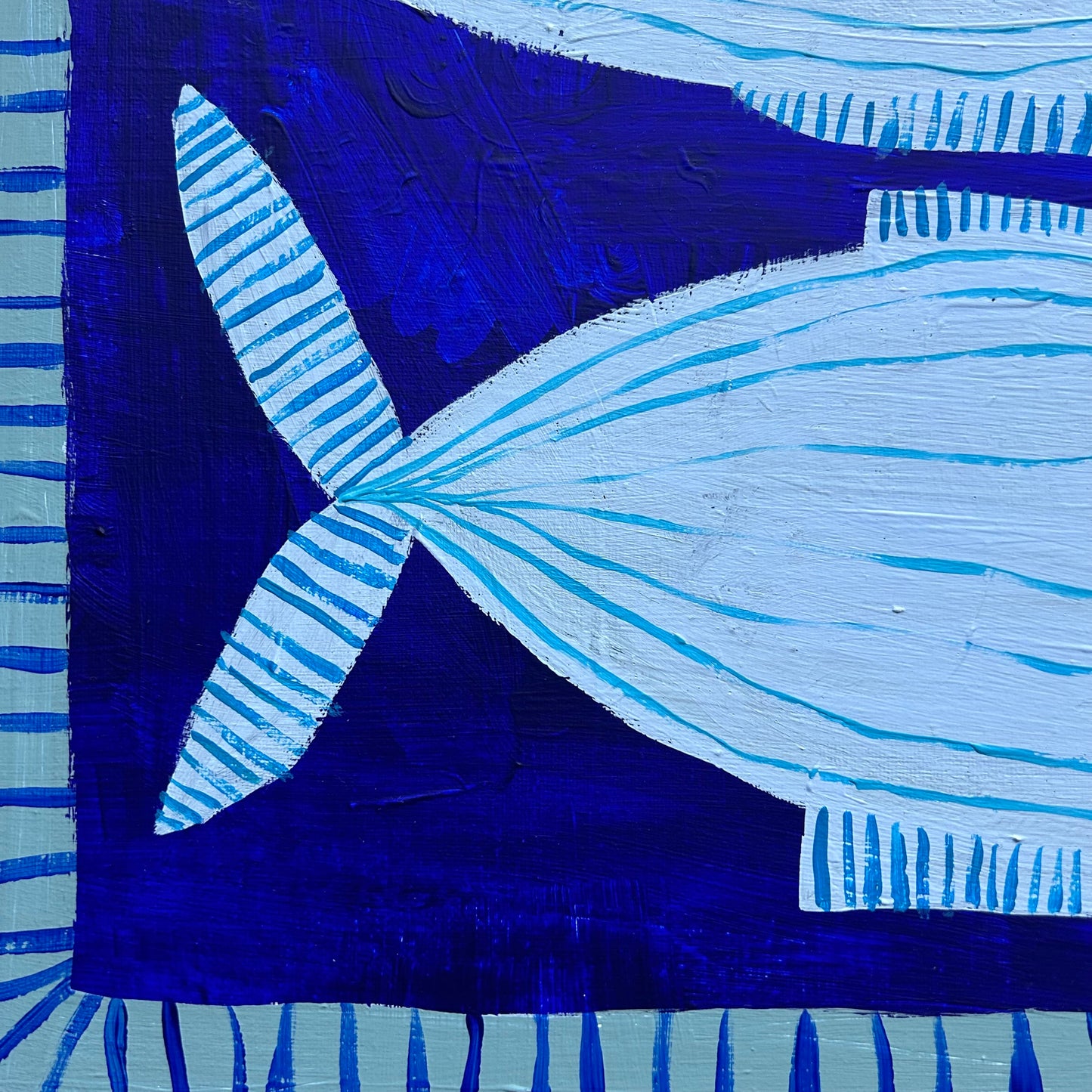 Two blue fish