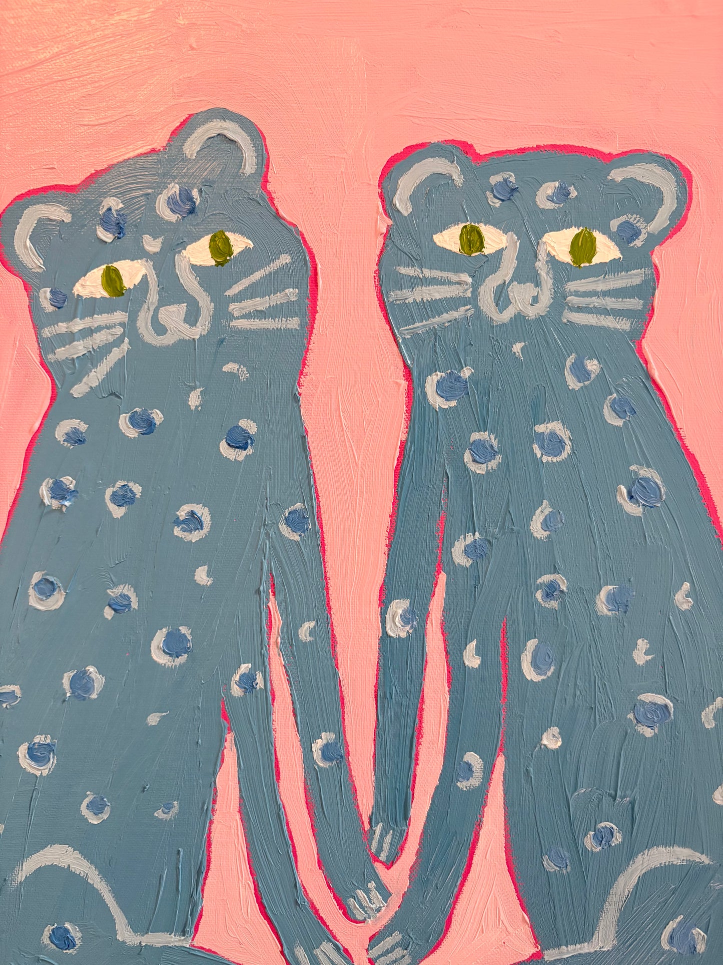 Two blue leopards.