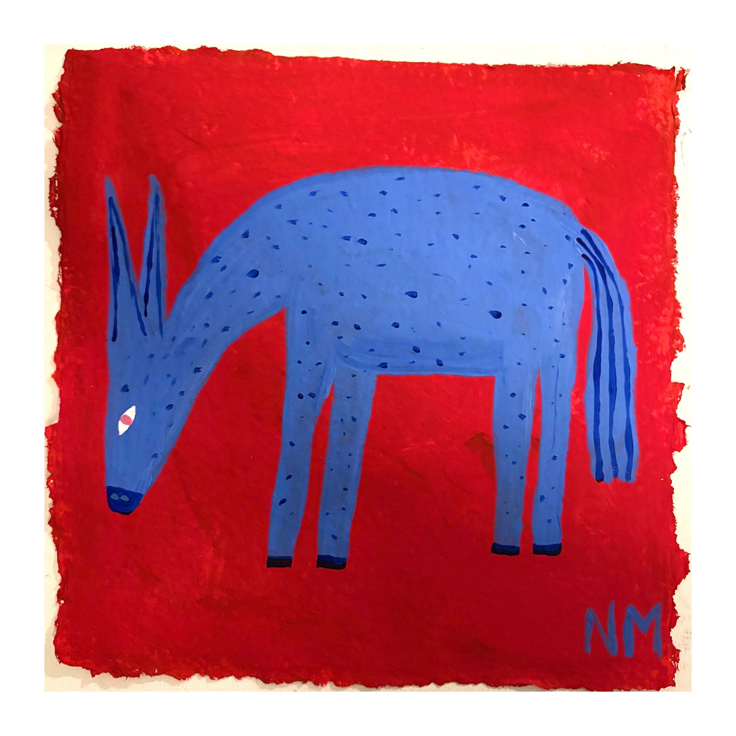 Blue donkey.