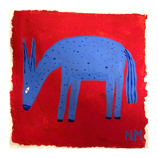 Blue donkey.