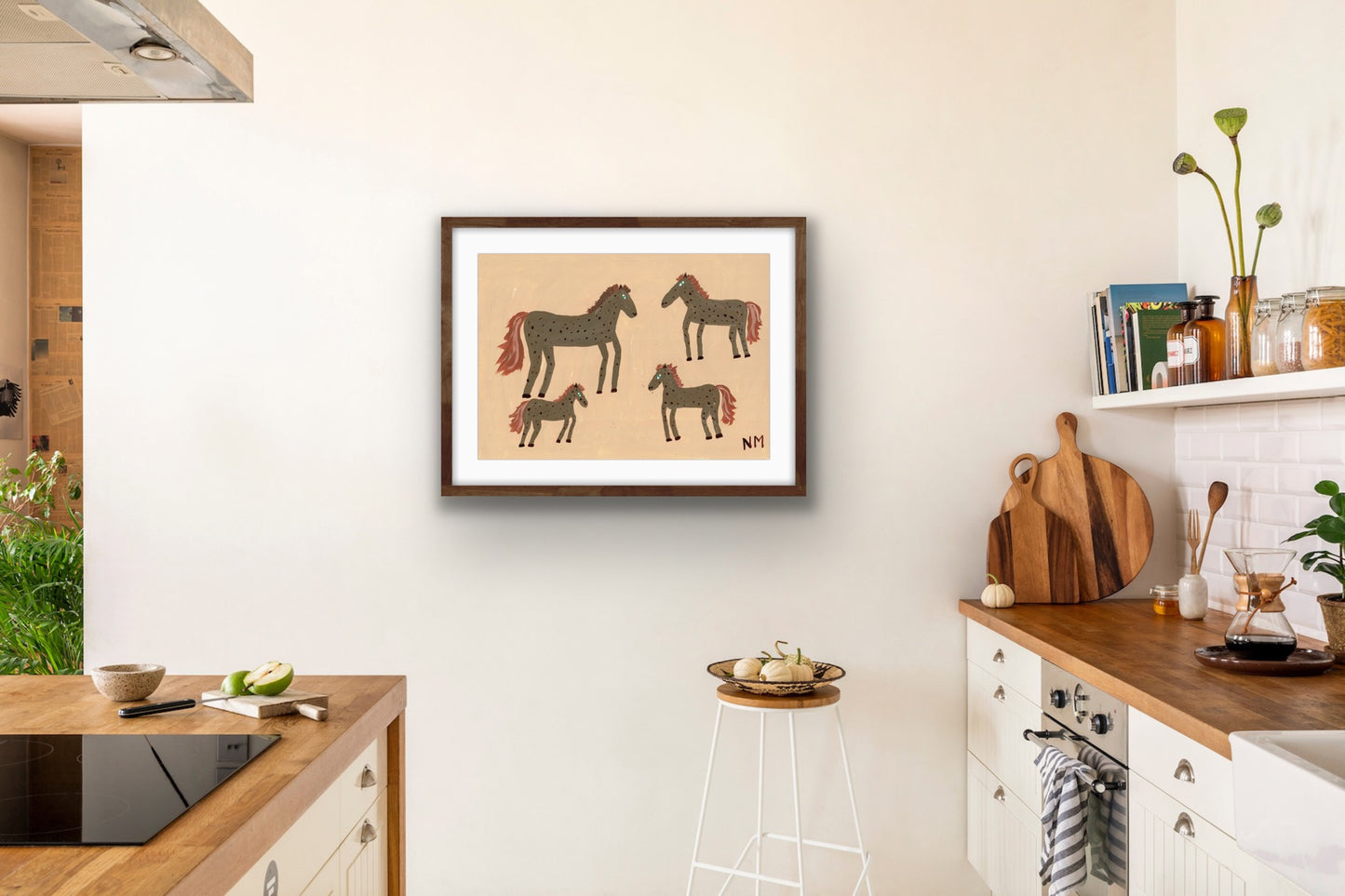 Three baby horses print.