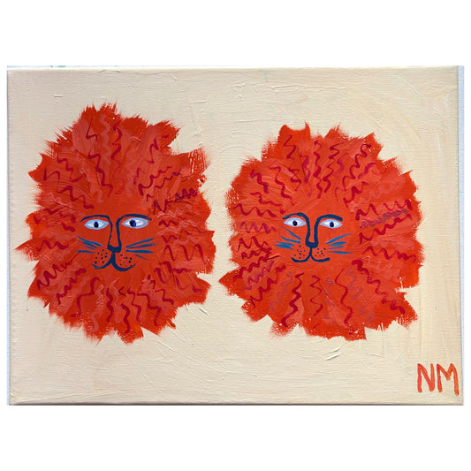 Orange lion friends.