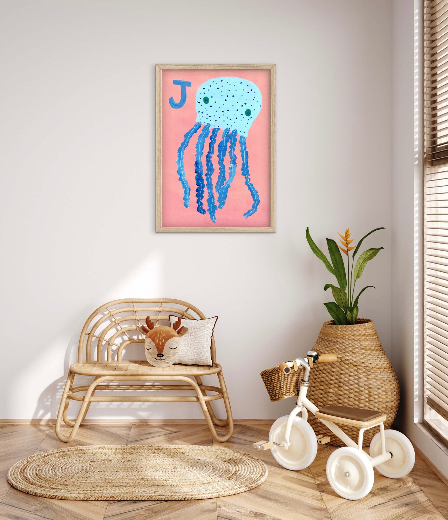 Alphabet J Jellyfish Print.