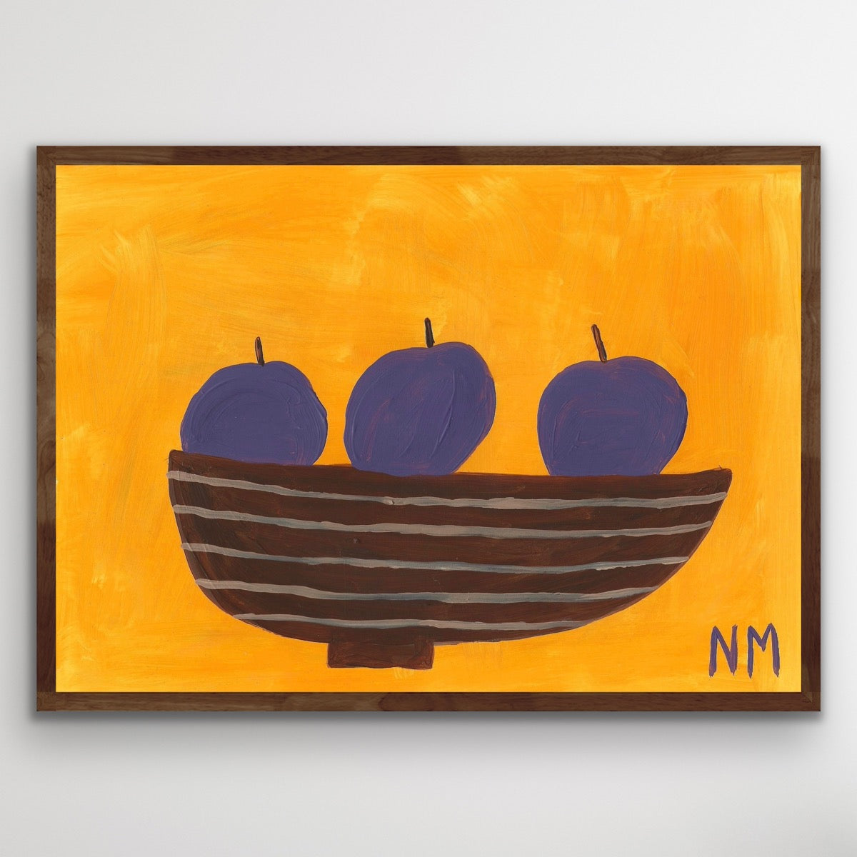 Three plums print.
