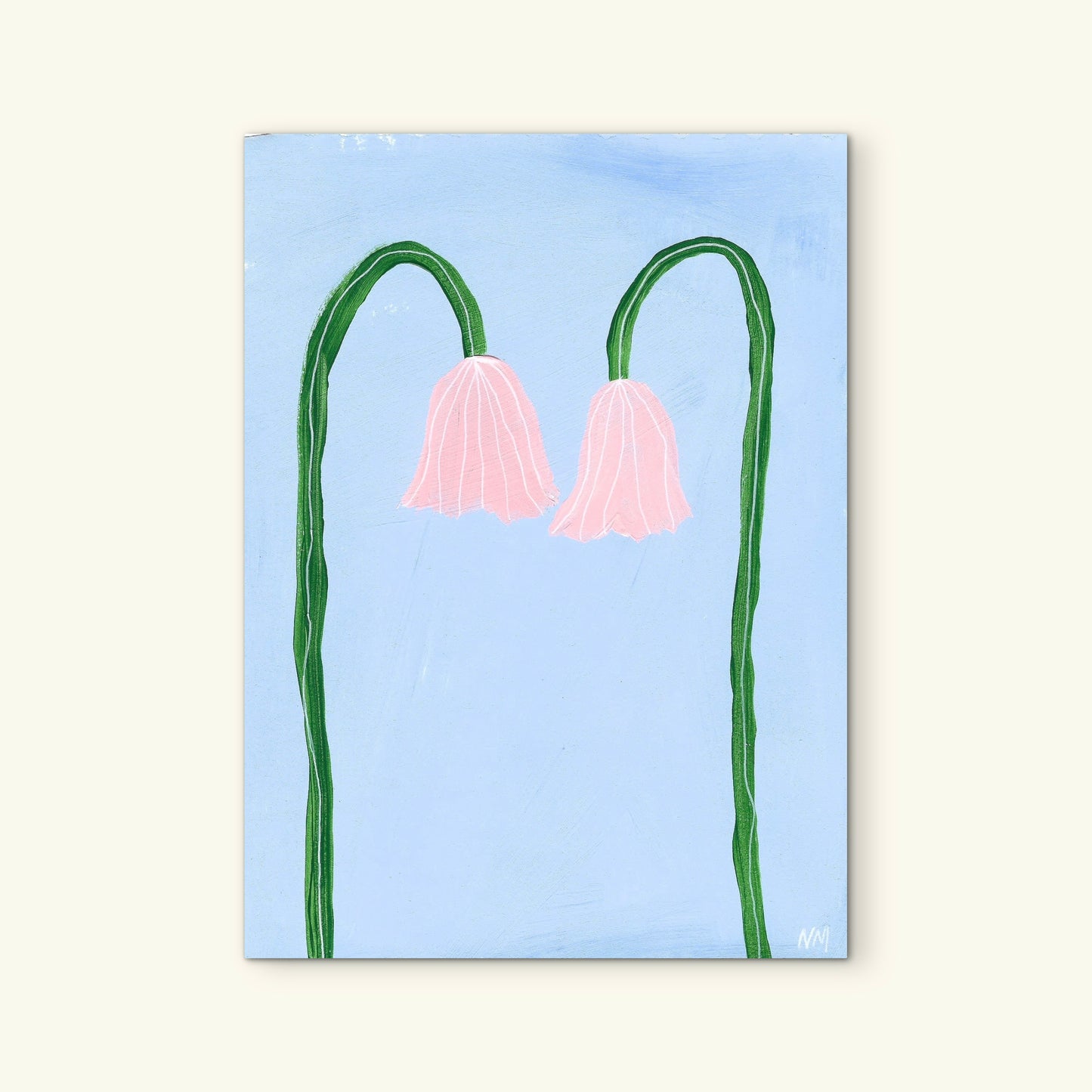 Pink tulips print.