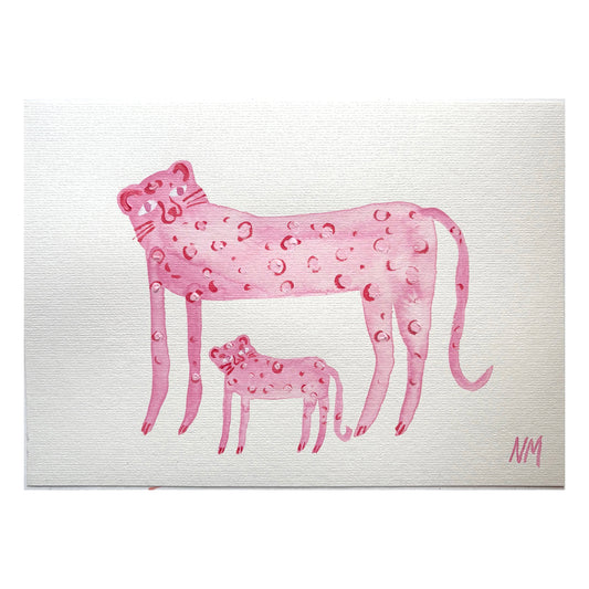 Pink baby leopard.