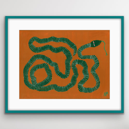 Green snake print.
