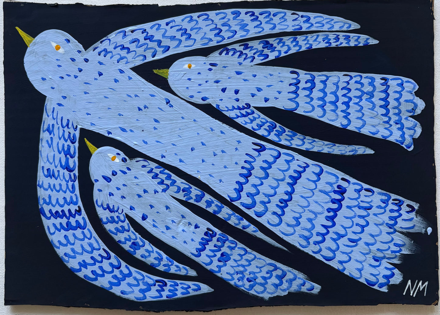 Blue mummy bird.
