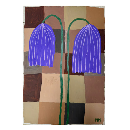 Two purple flowers.