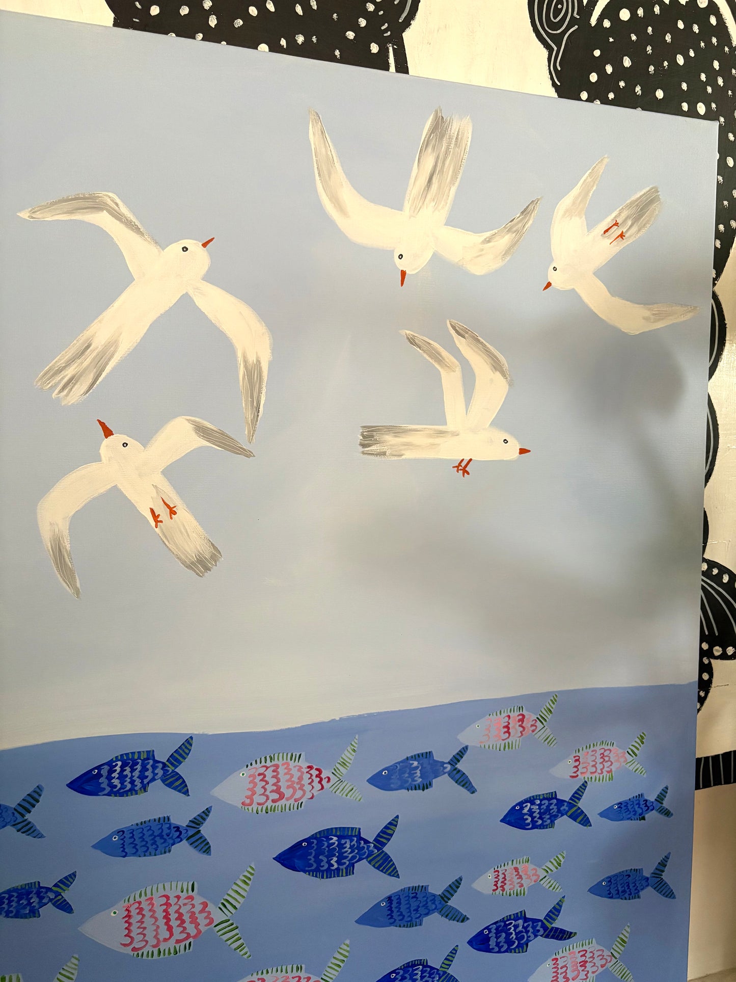 The sea and the sky.