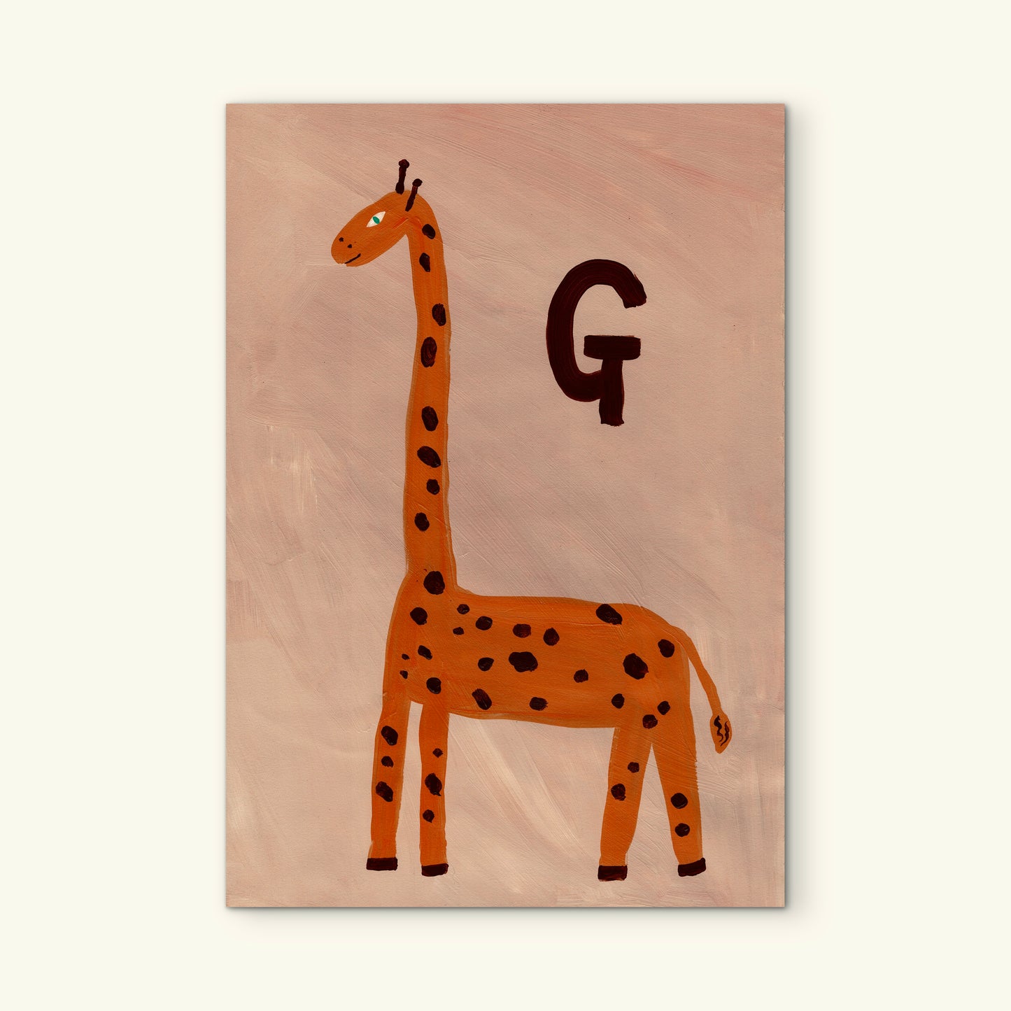 Alphabet G giraffe Print.