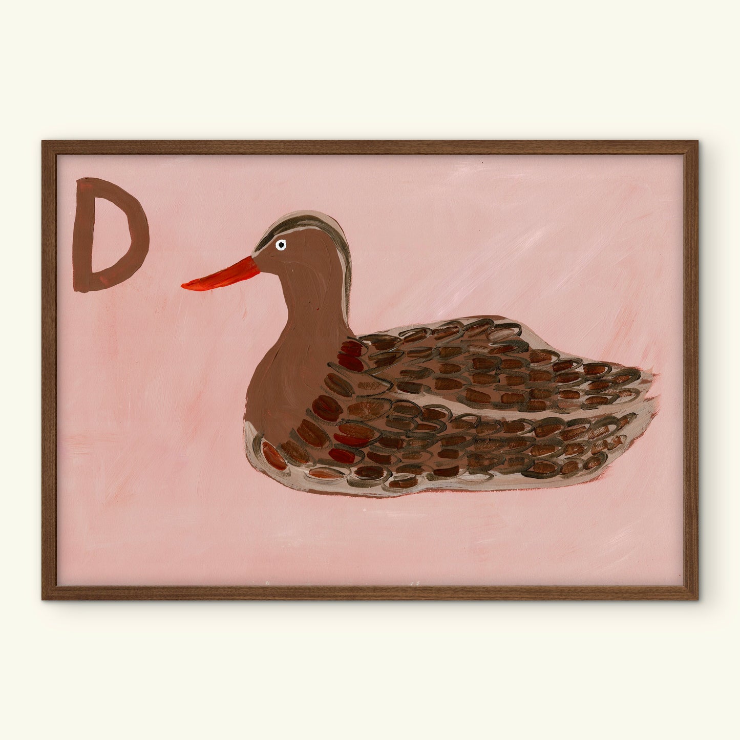 Alphabet D Duck Print.