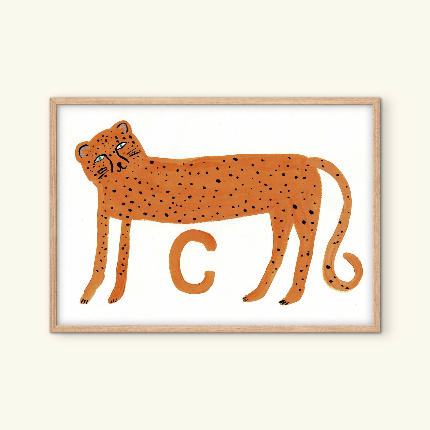 Alphabet C Cheetah Print.