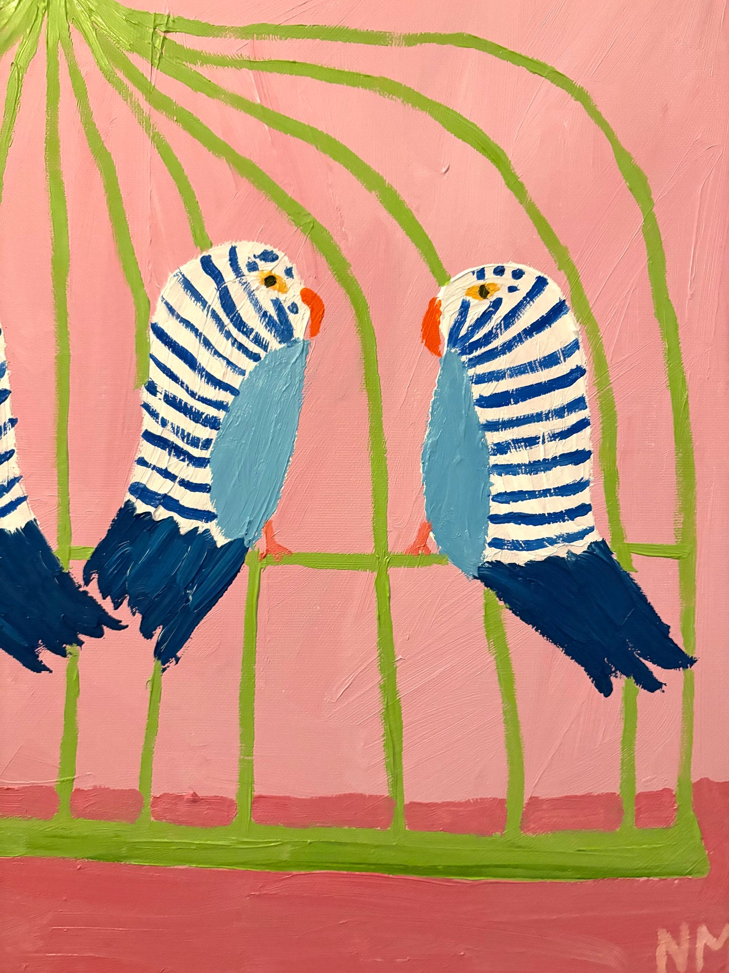 Four budgies.