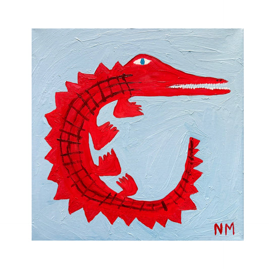 Red crocodile.