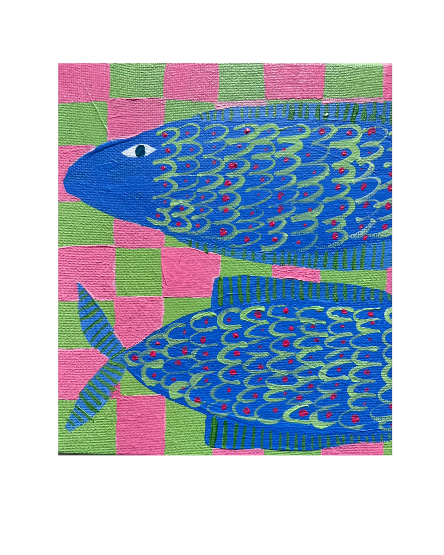 Two blue fish.