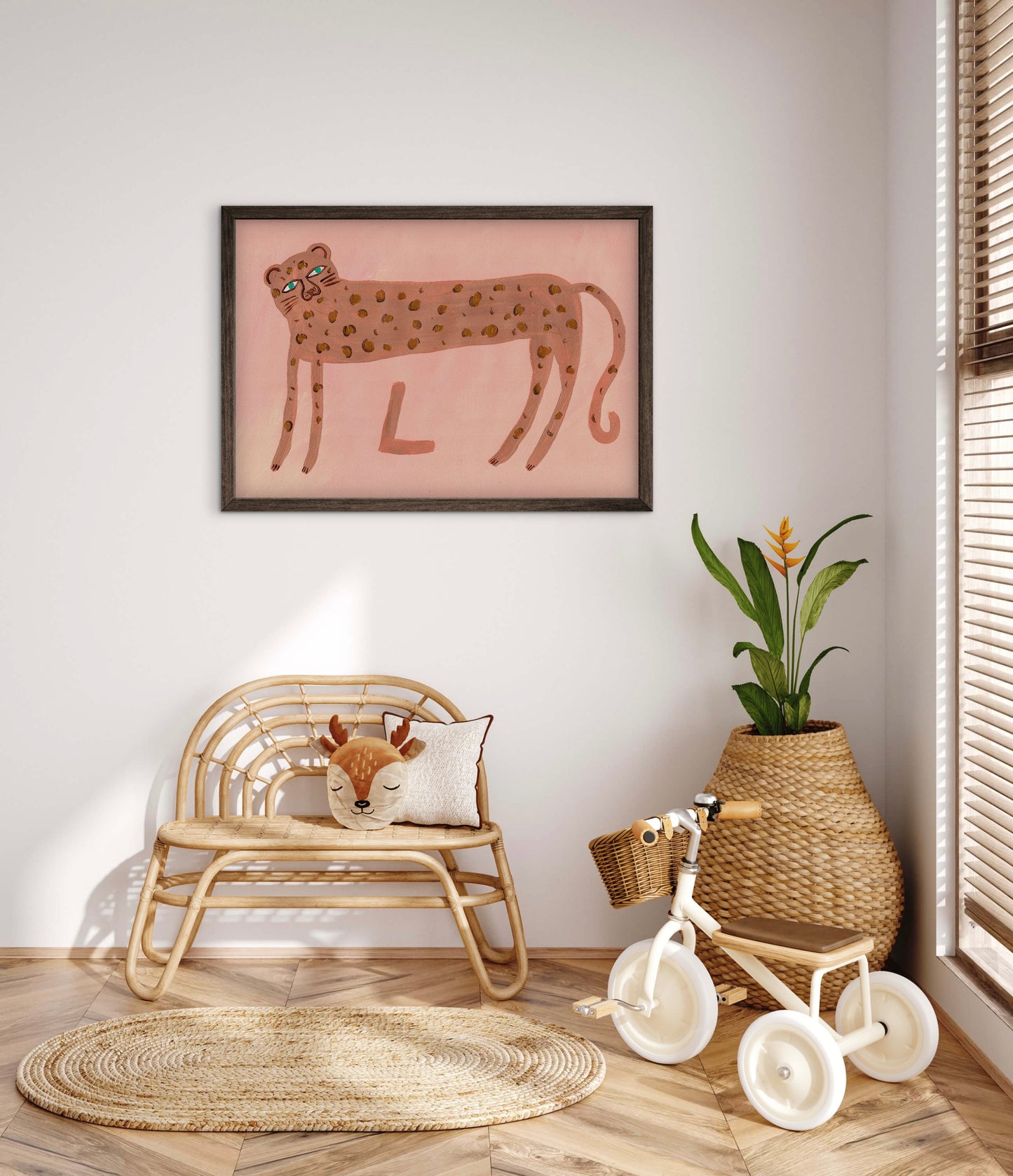 Alphabet L Leopard Print.