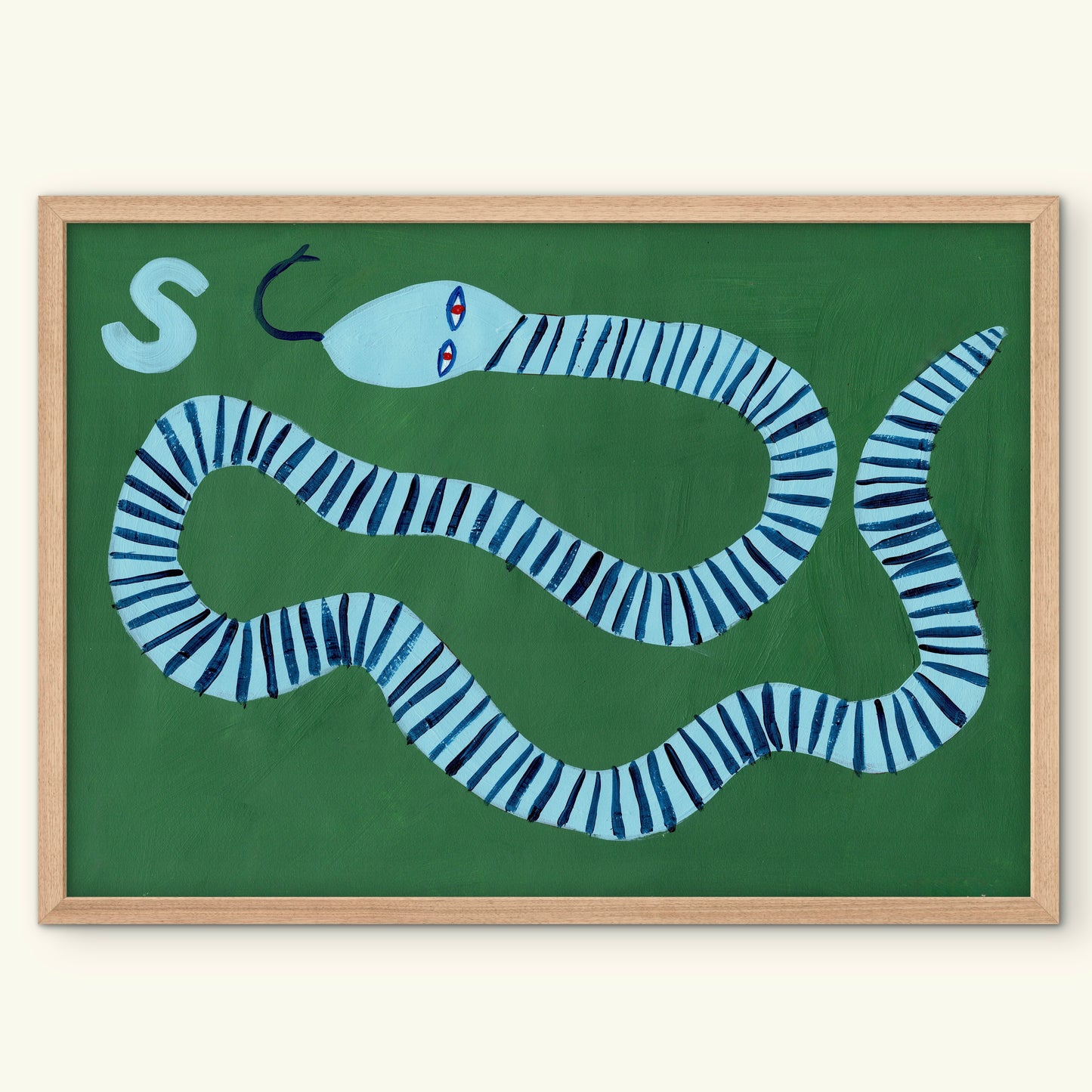 Alphabet S Snake Print.