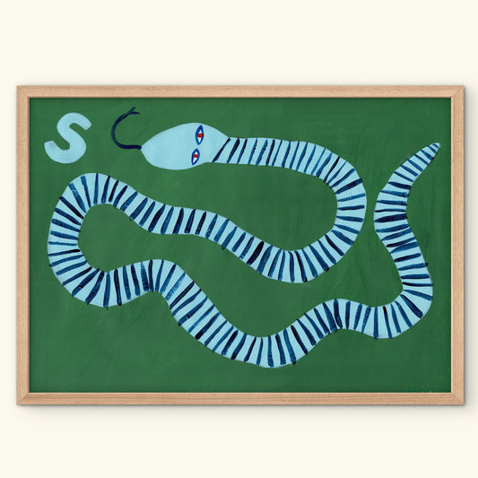 Alphabet S Snake Print.