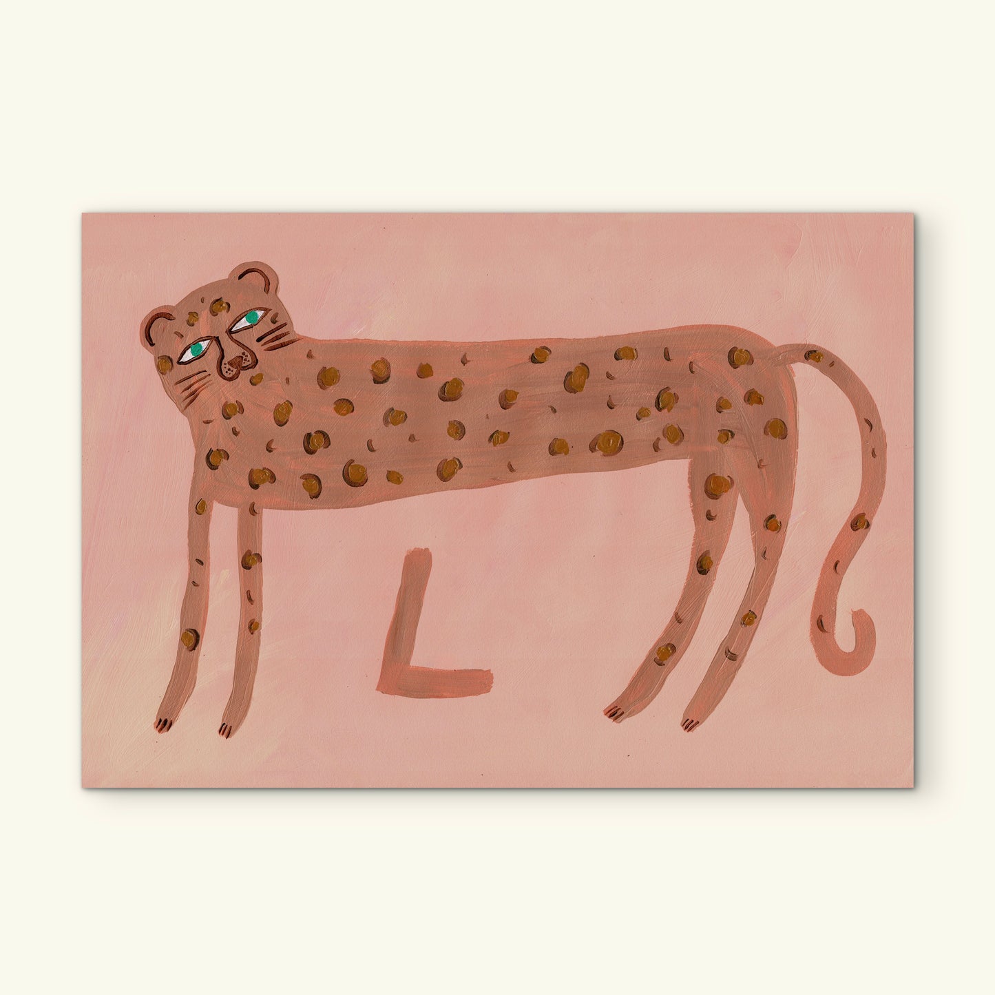 Alphabet L Leopard Print.