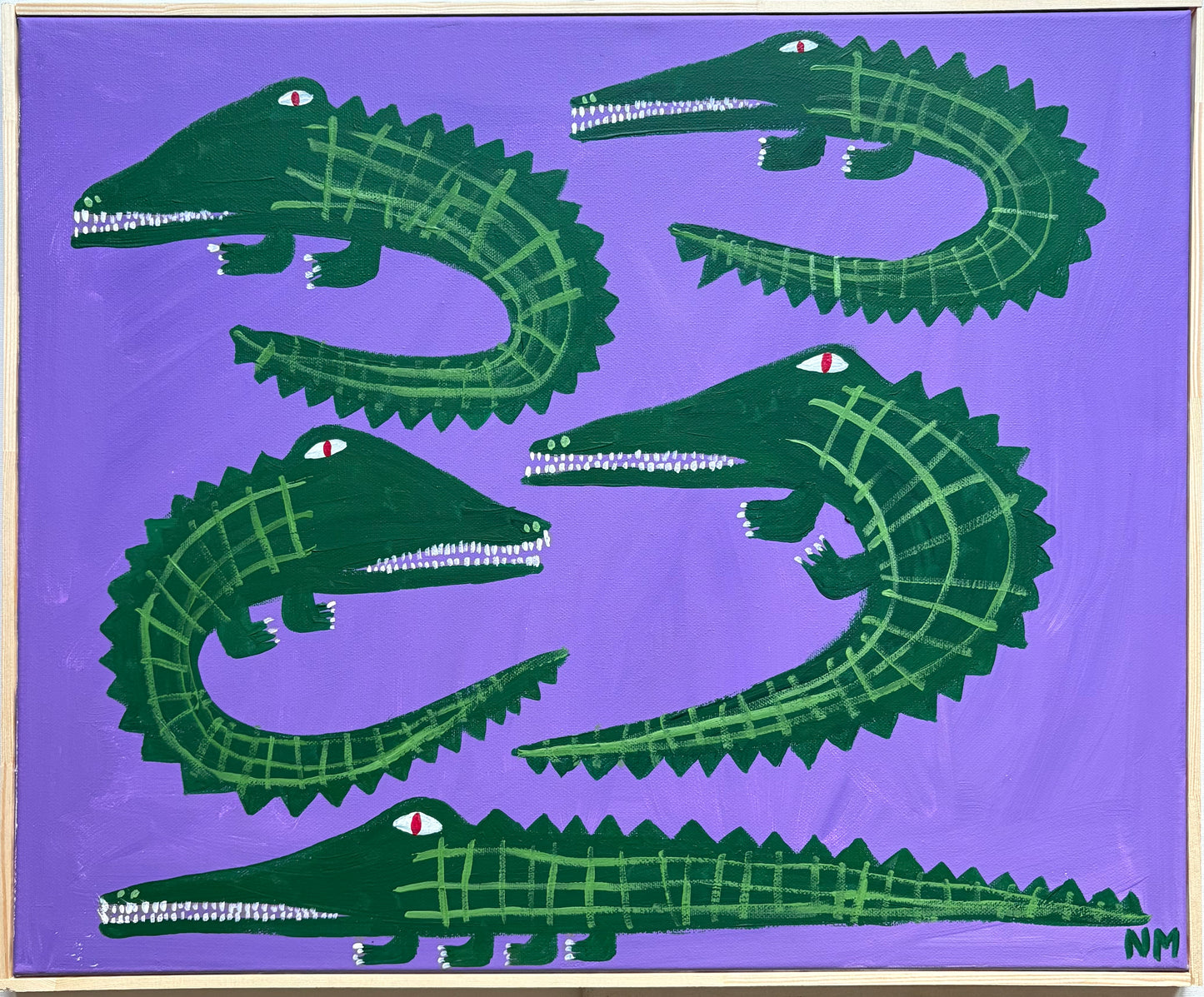 The family of five crocodiles.