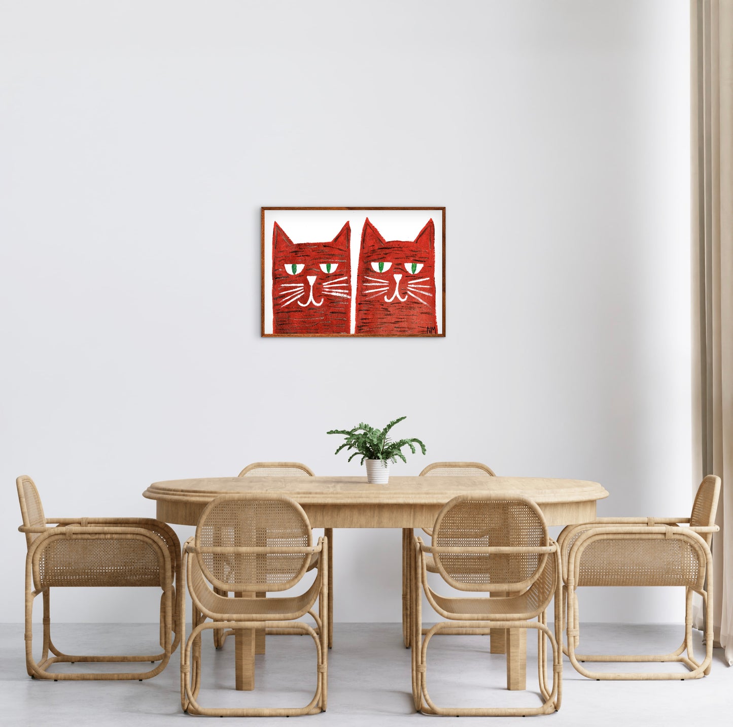 Ginger Tabby Cats Print.