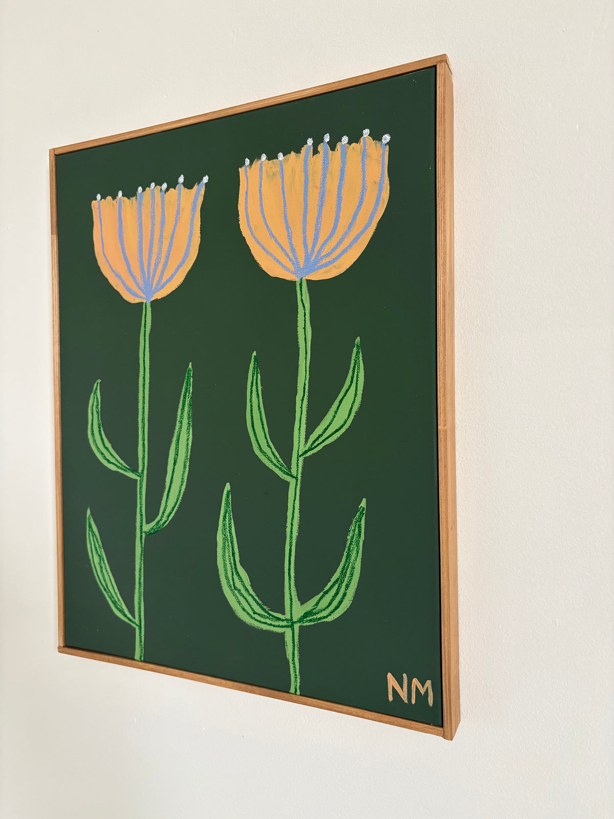 Two blooming flowers.