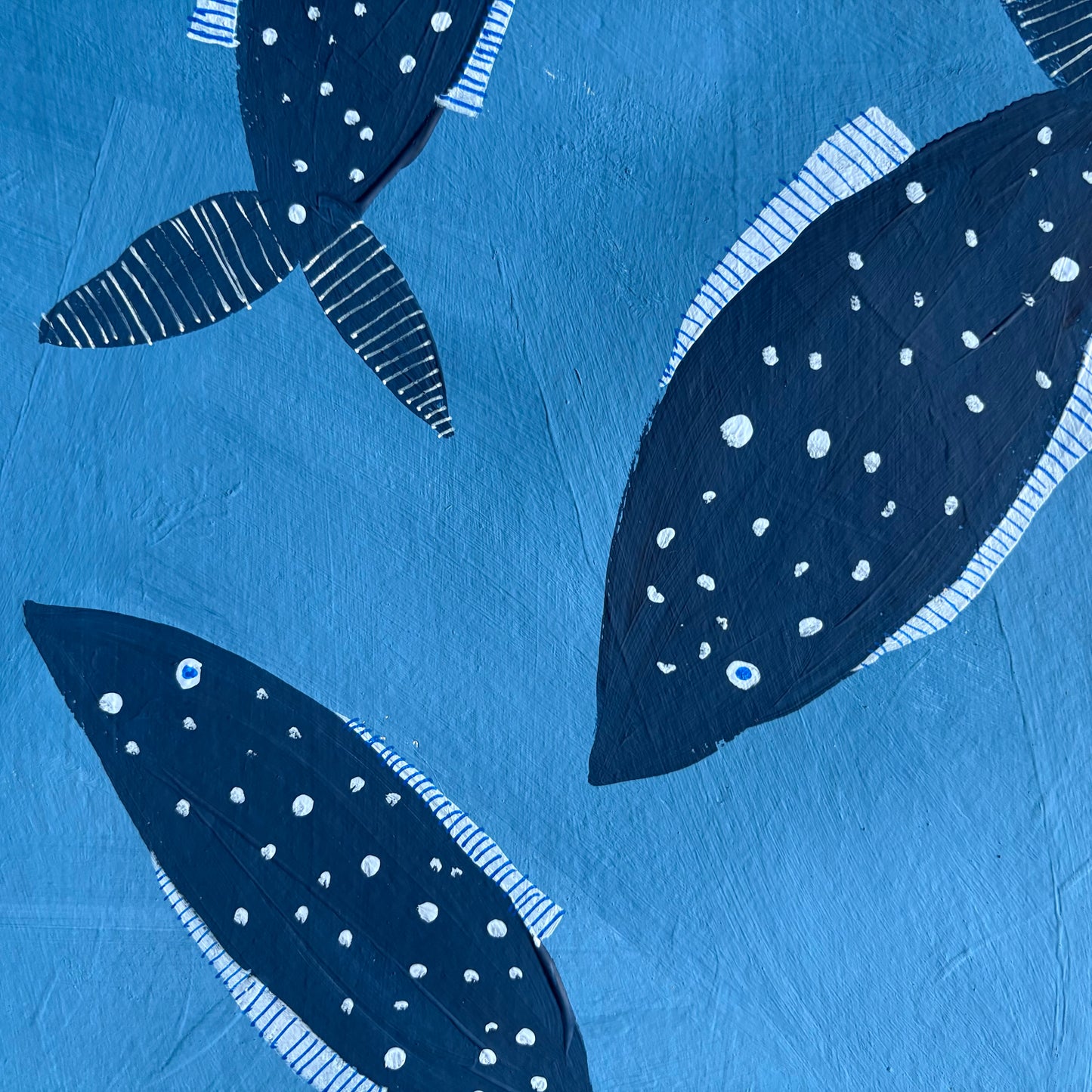 Blue fish in the sea.