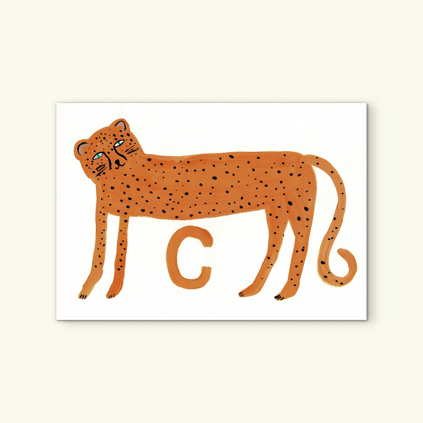 Alphabet C Cheetah Print.