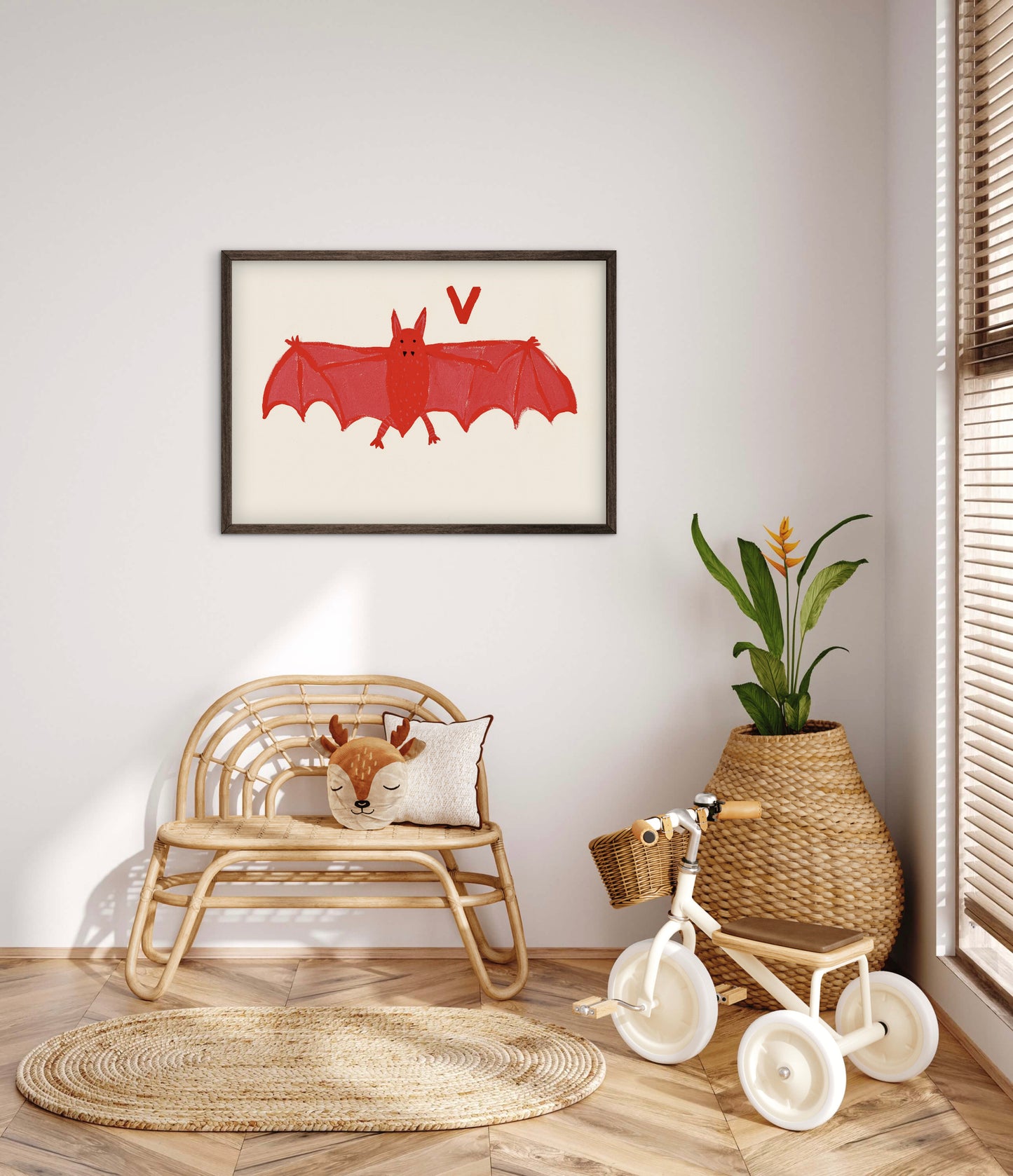 Alphabet V Vampire Bat.