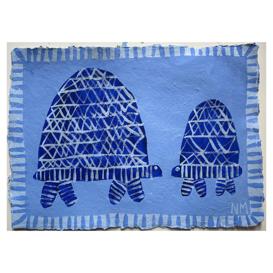Blue tortoises.