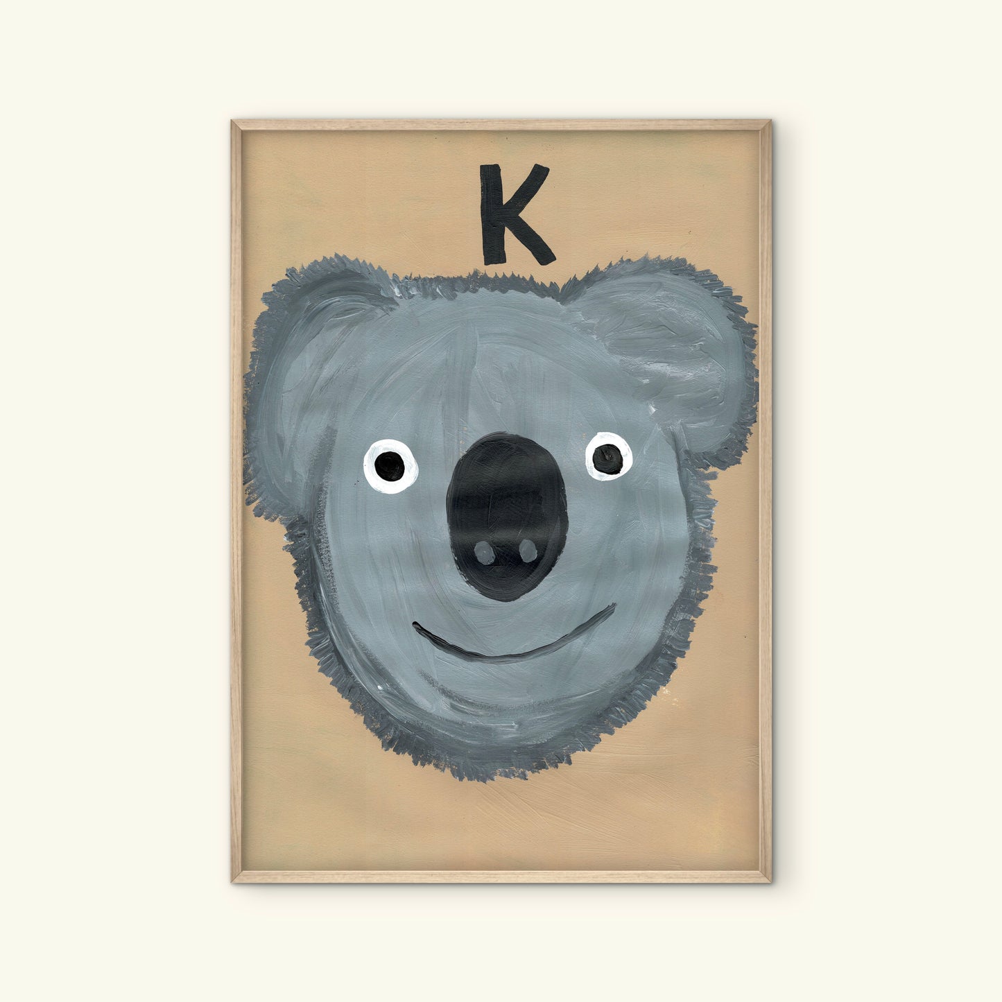 Alphabet K Koala Print.