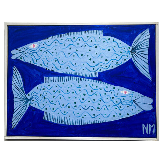 Two blue fish.