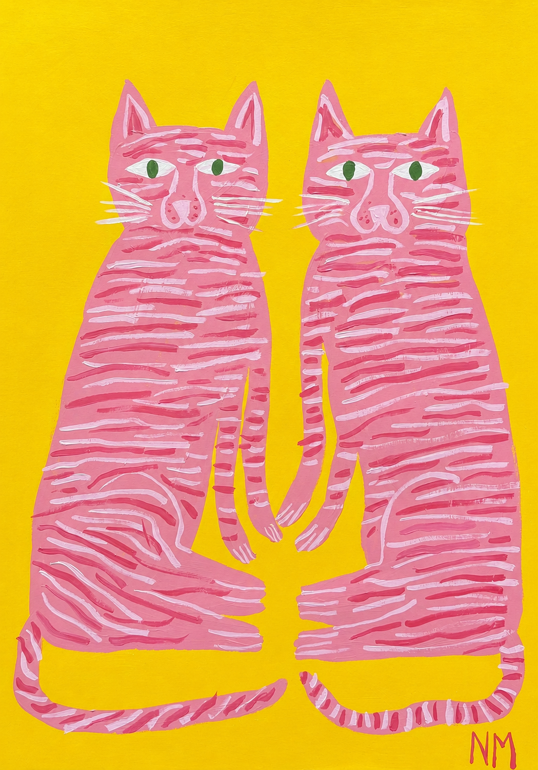 Pink tabby cats.