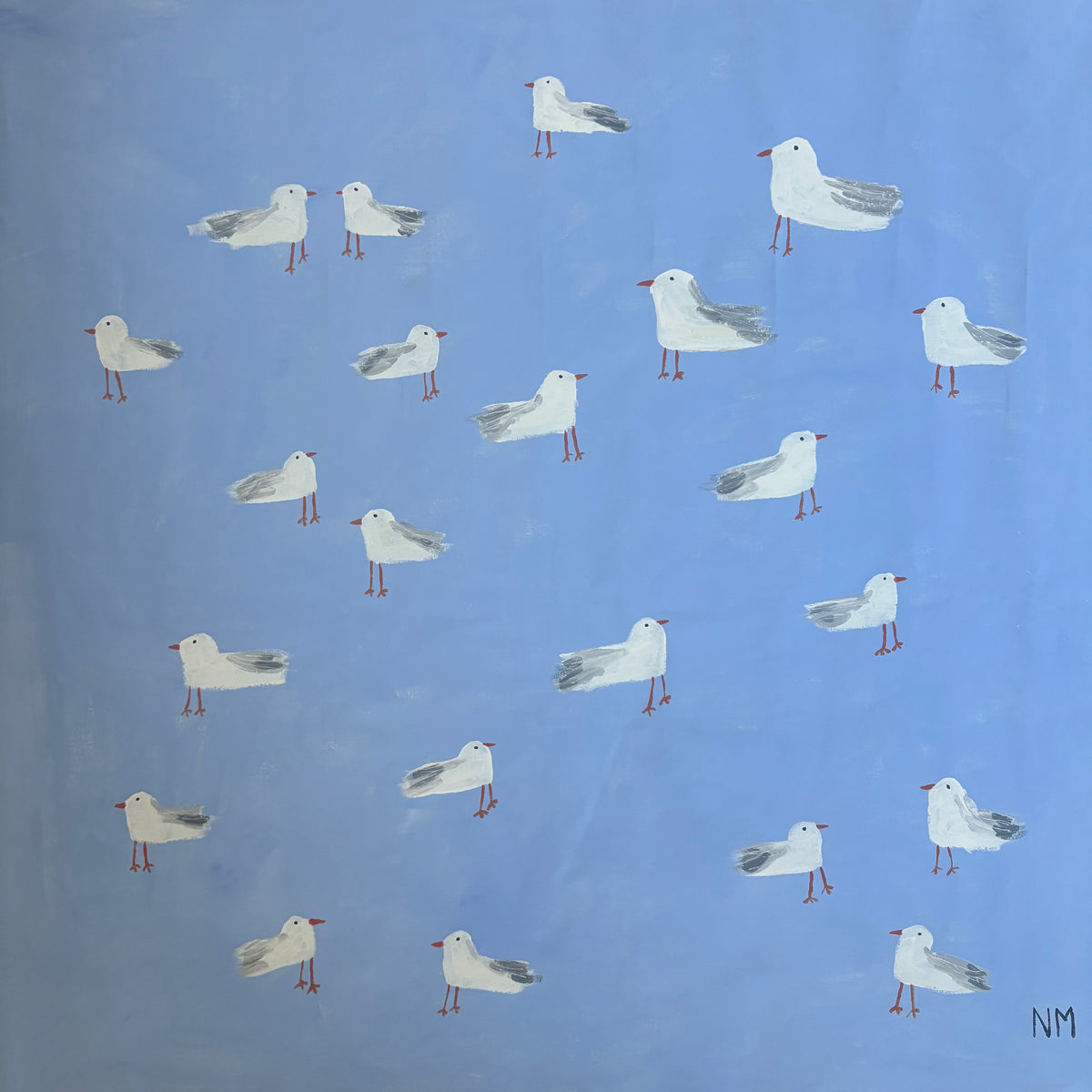 Seagulls by the sea.