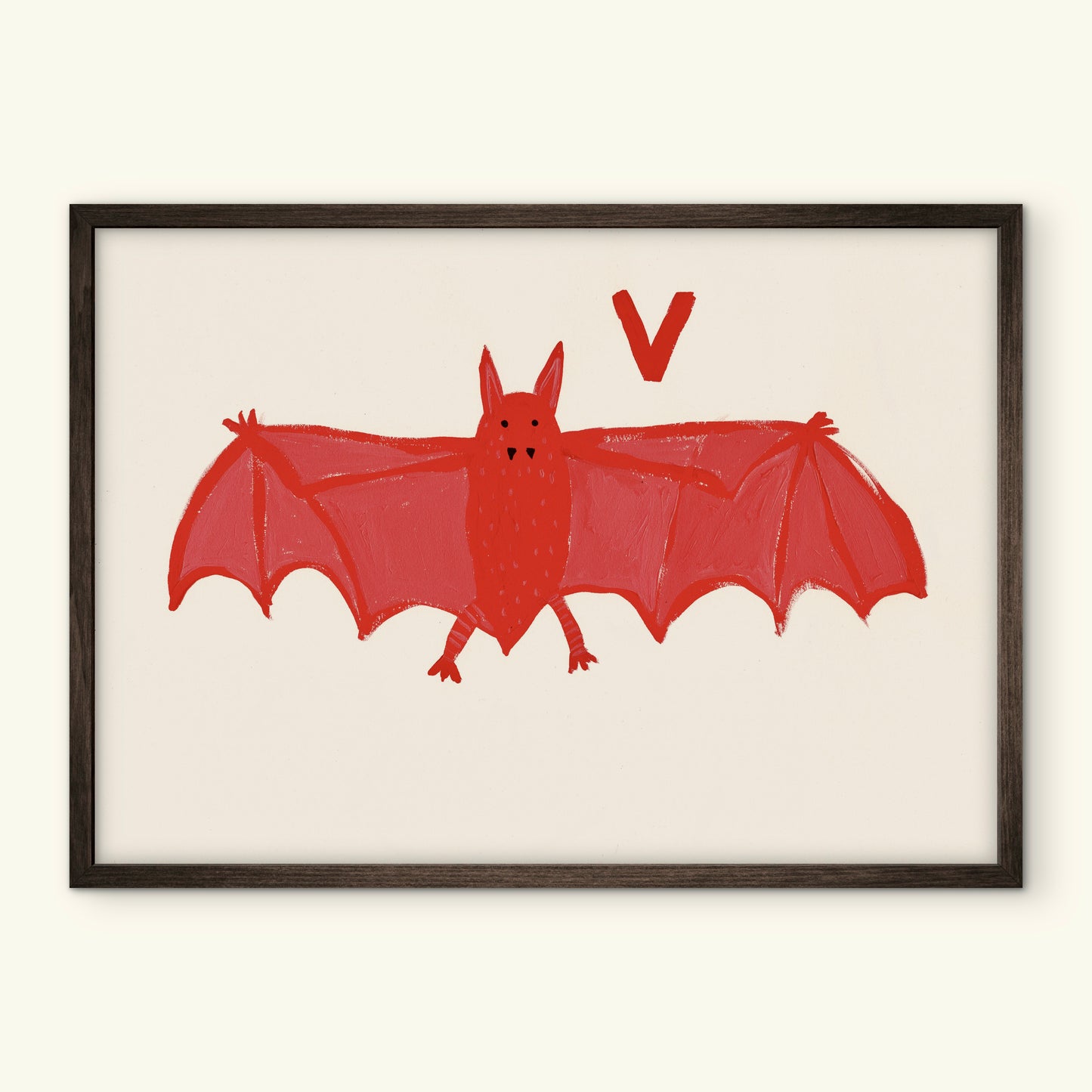 Alphabet V Vampire Bat.
