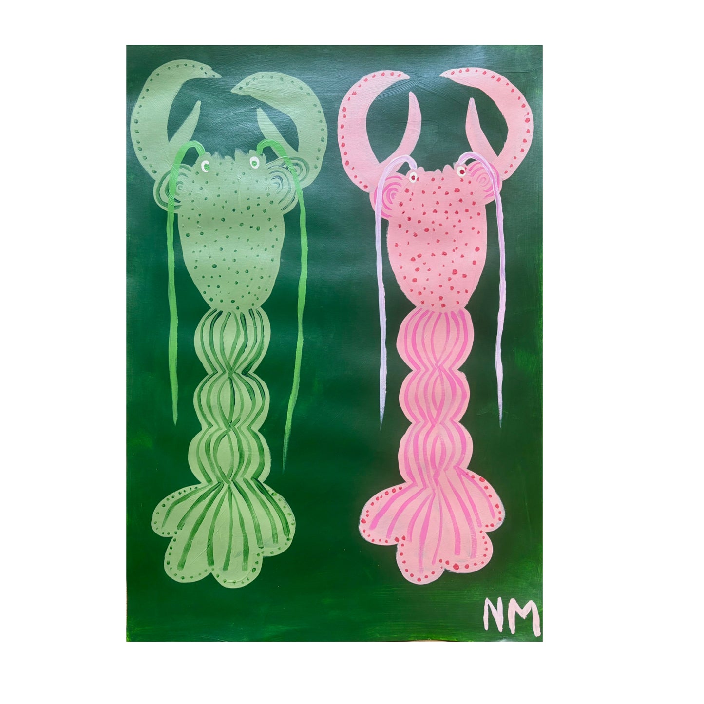 Pink & Green Lobsters.
