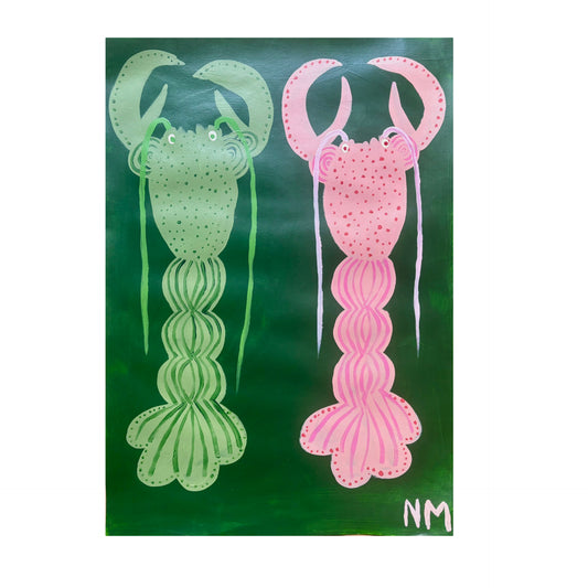 Pink & Green Lobsters.