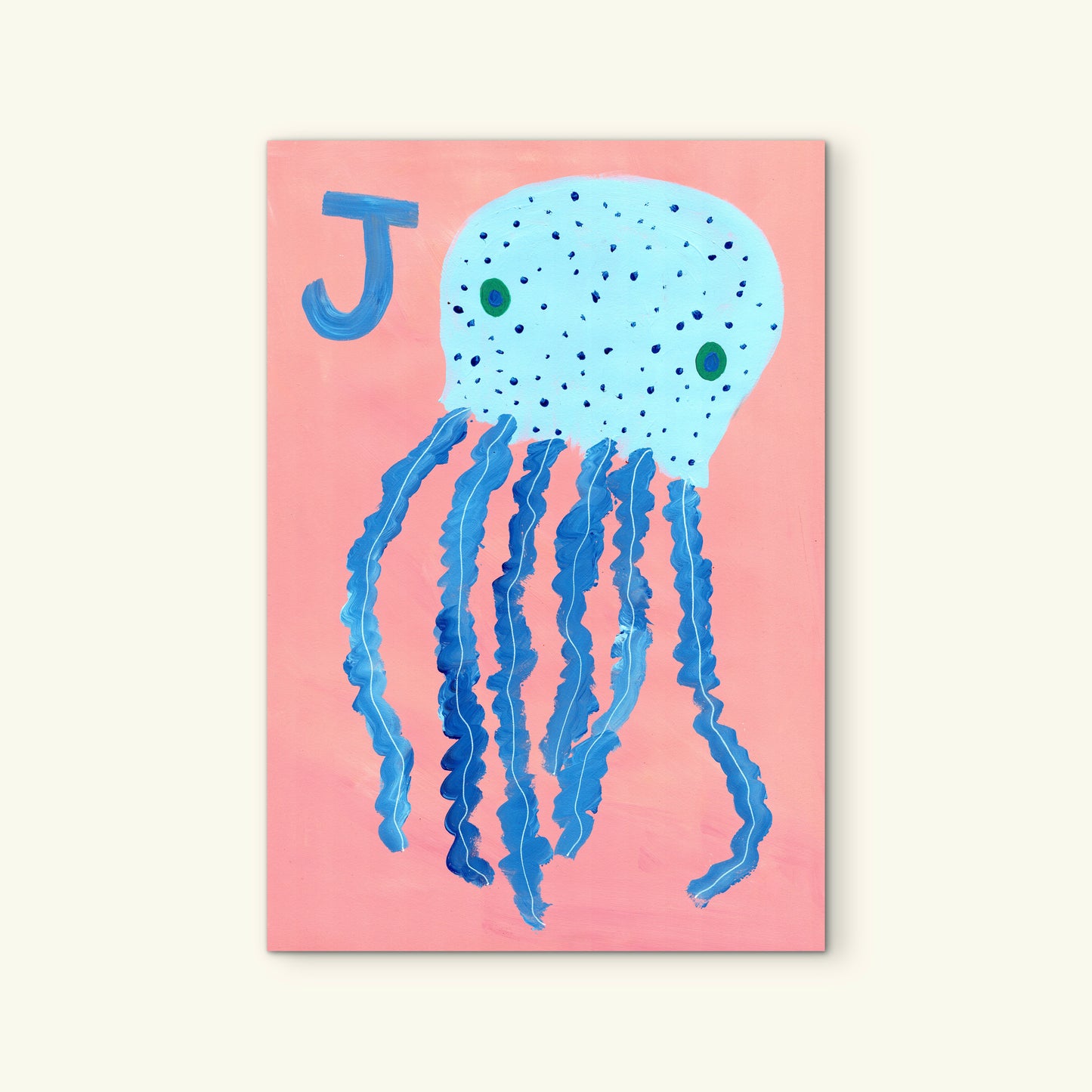 Alphabet J Jellyfish Print.