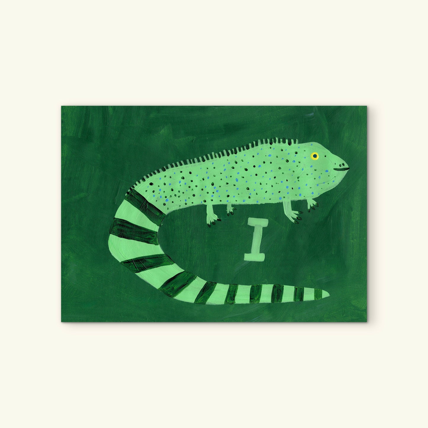 Alphabet I Iguana Print.