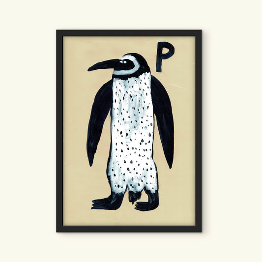 Alphabet P Penguin Print.