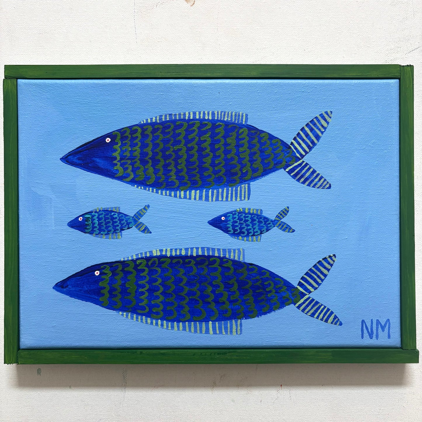 Blue fish family.